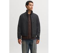 Softshelljacke JACK & JONES "JJELIAM SOFTSHELL BOMBER NOOS", Herren, Gr. M, schwarz, Web, Obermaterial: 100% Polyester, unifarben, regular fit normal, ohne Ausschnitt, Bündchen, Jacken Softshelljacke,