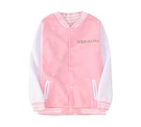 Softshell Jacke Mädchen 164 - Lässige Bedruckte Jacke für Kinder Baseballjacke Sport Cardigan