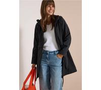Softshellmantel CECIL, Damen, Gr. XL (44), schwarz, Softshell, 92% Polyester, 8% Elasthan, unifarben, normal ca. Mitte Oberschenkel, ohne Ausschnitt, elastischer Bund, Mäntel, mit Kapuze mit Gummizug