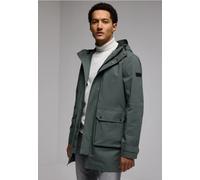 Outdoorjacke STREET ONE MEN, Herren, Gr. XL (44), grün (dusty grün), Stoff, Obermaterial: 100% Polyester; Futter: 100% Polyester, unifarben, gerade normal, ohne Ausschnitt, Bündchen, Jacken, wasserabw