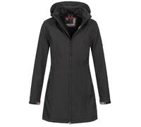 Softshelljacke ALESSANDRO SALVARINI "Alessia", Damen, Gr. 5XL (50), schwarz, Obermaterial: 96% Polyester, 4% Elasthan; Innenmaterial: 100% Polyester, Jacken, lang mit abnehmbarer Kapuze (48078410-5XL)