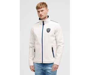 Softshelljacke CAMP DAVID, Herren, Gr. M, weiß, Softshell, Material: 94% Polyester, 6% Elasthan, Futter: 100% Polyester, unifarben, regular fit normal, eingesetzt Bündchen, Jacken Softshelljacke, mit