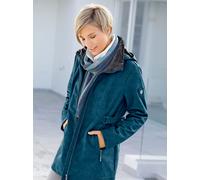 Softshelljacke CASUAL LOOKS, Damen, Gr. 42, blau (petrol, meliert), 94% Polyester, 6% Elasthan, unifarben, figurumspielend, Jacken Softshelljacke (602647-42) petrol, meliert