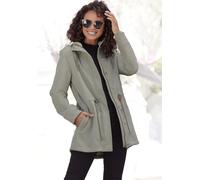 Softshelljacke, Damen, Gr. 36, grün (khaki), Softshell, Obermaterial: 100% Polyester, VIVANCE ACTIVE BY LASCANA, unifarben, figurbetont kniefrei, Bündchen mit Gummizug, Jacken Softshelljacke, mit Kord