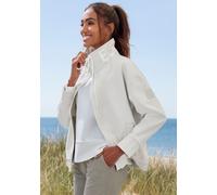 Softshelljacke ELBSAND, Damen, Gr. L/40, nebelweiß, Web, Obermaterial: 85% Polyester, 15% Elasthan. Futter: 100% Polyester, hüftlang, Jacken Softshelljacke, mit hohem, verstellbaren Kragen (61546035-L
