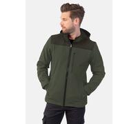 Softshelljacke HERO BY JOHN MEDOOX "JOEY Softshelljacke mit Fleecefutter", Herren, Gr. L, grün col block, Softshell, 92% Polyester, 8% Elasthan, regular fit, Jacken Softshelljacke, Regular Fit Casual 