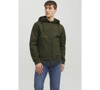 Softshelljacke JACK & JONES "JJEBASIC mit wasserabweisender Funktion", Herren, Gr. L, grün (rosin), Web, Obermaterial: 100% Polyester, unifarben, regular fit normal, Bündchen, Jacken Softshelljacke, K