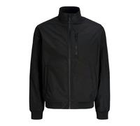 Softshelljacke JACK & JONES "JJELIAM SOFTSHELL BOMBER NOOS", Herren, Gr. L, schwarz, Web, Obermaterial: 100% Polyester, unifarben, regular fit normal, ohne Ausschnitt, Bündchen, Jacken Softshelljacke,