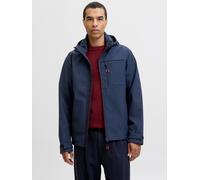 Softshelljacke JACK & JONES "JJTHATCHER SOFTSHELL HOOD", Herren, Gr. S, blau (sky captain), Web, Obermaterial: 100% Polyester, unifarben, regular fit normal, Jacken Softshelljacke (94752729-S) sky cap