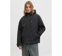 Softshelljacke JACK & JONES "JJTHATCHER SOFTSHELL HOOD", Herren, Gr. XS, schwarz, Web, Obermaterial: 100% Polyester, unifarben, regular fit normal, Jacken Softshelljacke (96567939-XS) schwarz