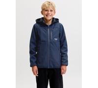 Softshelljacke JACK & JONES JUNIOR "JJTHEO wasserabweisend und pflegeleicht für Alltag", Jungen, Gr. 176, sky captain, Web, Obermaterial: 100% Polyester, unifarben, regular fit normal, eingefasste Kan