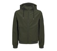 Softshelljacke "JJEBASIC mit Kapuze und wasserabweisendem Stoff", Herren, Gr. 3XL, grün (rosin), Softshell, Obermaterial: 100% Polyester, JACK & JONES PLUSSIZE, unifarben, regular fit normal, ohne Aus
