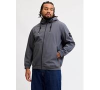 Softshelljacke "JJEBASIC mit Kapuze und wasserabweisendem Stoff", Herren, Gr. 3XL, turbulence, Softshell, Obermaterial: 100% Polyester, JACK & JONES PLUSSIZE, unifarben, regular fit normal, ohne Aussc