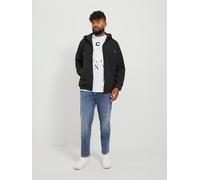 Softshelljacke "JJEBASIC mit Kapuze und wasserabweisendem Stoff", Herren, Gr. 5XL, schwarz, Softshell, Obermaterial: 100% Polyester, JACK & JONES PLUSSIZE, unifarben, regular fit normal, ohne Ausschni