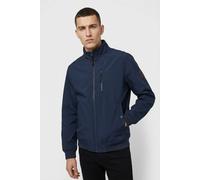 Softshelljacke "JJEPARKER SOFTSHELL COLLAR BOMBER SN PLS", Herren, Gr. 4XL, navy blazer, Web, Obermaterial: 100% Polyester, JACK & JONES PLUSSIZE, Jacken Softshelljacke, Softshelljacke aus Polyester,