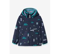Softshelljacke Jungen Autoprint name it, Übergangsjacke dunkel blau Gr. 110