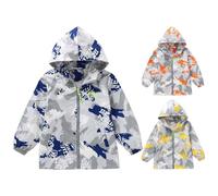 Softshelljacke Jungen Mädchen Wasserdicht Windbreaker Windjacke Regenjacke Kinder Leichter Regenmantel Outdoorjacke mit Kapuze Reißverschluss (Orange, 11-12 Years)