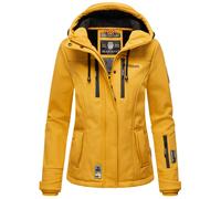 Softshelljacke MARIKOO "Kleine Zicke", Damen, Gr. S, gelb (amber gelb), Obermaterial: 98% Polyester, 2% Elasthan, Innenseite: 100% Polyester, Jacken Softshelljacke, sportliche Funktionsjacke (57139966