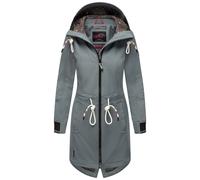 Softshelljacke MARIKOO "Mount Furnica", Damen, Gr. XXL, blau (stormy blau), Obermaterial: 95% Polyester, 5% Elasthan; Futter: 100% Polyester; Wattierung: 100% Polyester; Ärmelfutter: 100% Polyester, J