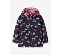 Softshelljacke mit Regenbogen Kapuze Mädchen NAME IT dunkel blau Gr. 98/104