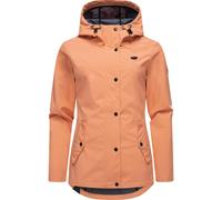 Ragwear leichte Damen Übergangsjacke kurz wasserdicht (Wassersäule: 11.000mm) und atmungsaktiv Softshelljacke mit Kapuze Margge Shell YOUMODO Peach Gr. M