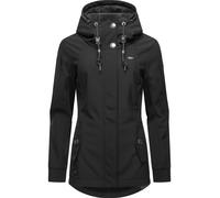 Softshelljacke RAGWEAR "Monadde Softshell", Damen, Gr. XXXL(46), schwarz, Obermaterial: 97% Polyester, 3% Elasthan; Innenfutter: 100% Polyester, figurumspielend Po-bedeckend, verstellbar ohne Bündchen