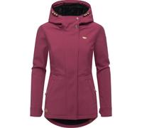 Softshelljacke RAGWEAR "Yba", Damen, Gr. 5XL (50), rubinrot, Softshell, Außenmaterial: 97% Polyester, 3% Elasthan; Innenmaterial: 100% Polyester, figurbetont hüftbedeckend, mit Knopf,verstellbar 1-Kno