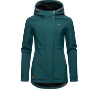 Softshelljacke RAGWEAR "Yba", Damen, Gr. S (36), grün (flaschengrün), Softshell, Außenmaterial: 97% Polyester, 3% Elasthan. Innenmaterial: 100% Polyester, figurbetont hüftbedeckend, mit Knopf,verstell