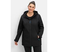 Softshelljacke SHEEGO, Damen, Gr. 56, schwarz, 95% Polyester, 5% Elasthan, Innenseite:100% Polyester, Jacken Softshelljacke (23088441-56) schwarz