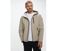 Softshelljacke STREET ONE MEN, Herren, Gr. XL (44), beige (cloud beige), Stoff, Obermaterial: 100% Polyester; Futter: 100% Polyester, unifarben, gerade normal, ohne Ausschnitt, Bündchen, Jacken, wasse