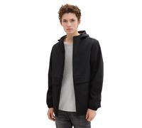 TOM TAILOR Denim Herren 1041779 Softshell Windbreaker Jacke mit Kapuze, 29999-Black, S