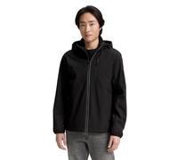 Softshelljacke TOM TAILOR, Herren, Gr. L, schwarz, Softshell, Obermaterial: 100% Polyester. Futter: 100% Polyester, unifarben, regular fit taillenbedeckt, elastischer Bund, Jacken Softshelljacke, mit