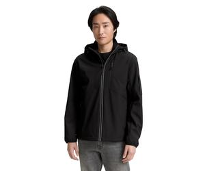 Softshelljacke TOM TAILOR, Herren, Gr. L, schwarz, Softshell, Obermaterial: 100% Polyester. Futter: 100% Polyester, unifarben, regular fit taillenbedeckt, elastischer Bund, Jacken Softshelljacke, mit 