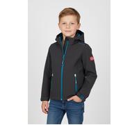 Softshelljacke TROLLKIDS "Kids Trollfjord Jacket", Jungen, Gr. 116, schwarz (schwarz, petrol), Obermaterial: 94% Polyester, 6% Elasthan, normal, Jacken Softshelljacke, Langarm-Design, mit Reißverschlu