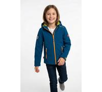 Softshelljacke TROLLKIDS "KIDS TROLLFJORD JACKET", Kinder, Gr. 116, blau (madeira blau, pear grün), Obermaterial: 94% Polyester, 6% Elasthan, normal, Jacken Softshelljacke (51861359-116) madeira blau,