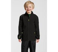 Softshelljacke WHISTLER "Dublin", Mädchen, Gr. 128, schwarz, 94% Polyester, 6% Elasthan, unifarben, normal, hoch geschlossener Ausschnitt, Jacken Softshelljacke, mit 8.000 mm Wassersäule (76470532-128