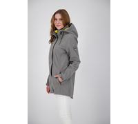 Seesternbrise Damen Softshellmantel Kurzmantel mit Kapuze Gefüttert Übergangsjacke #Seesternbrisebrise Softshelljacke, Grey, 44