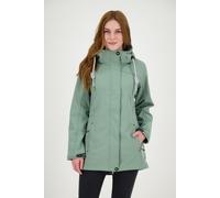 Softshellmantel ANKERGLUT "ANKERGLUTBRISE WMN", Damen, Gr. 46 (L), grau, Softshell, 96% Polyester, 4% Elasthan, regular fit ca. Mitte Oberschenkel, verstellbar mit verstellbarem Klettverschluss, Mänte