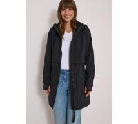 Softshellmantel CECIL, Damen, Gr. S (38), schwarz, Softshell, 92% Polyester, 8% Elasthan, unifarben, normal ca. Mitte Oberschenkel, ohne Ausschnitt, elastischer Bund, Mäntel, mit Kapuze mit Gummizug (