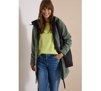 Softshellmantel CECIL, Damen, Gr. XXL (46), shadow khaki, Web, Obermaterial: 92% Polyester, 8% Elasthan, unifarben, ca. Mitte Oberschenkel, Windstopperbündchen, Mäntel, mit Kapuze, wasserabweisend, Re