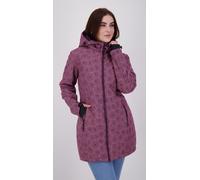 Softshellmantel DEPROC ACTIVE "KEELE PEAK II WOMEN", Damen, Gr. 40/42 (M), rot (wine), 96% Polyester; 4% Elastan, Windstopperbündchen mit Daumenlöchern,mit Schneefang,mit verstellbarem Klettverschluss