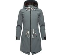 Softshelljacke MARIKOO "Mount Furnica", Damen, Gr. XS, blau (stormy blau), Obermaterial: 95% Polyester, 5% Elasthan; Futter: 100% Polyester; Wattierung: 100% Polyester; Ärmelfutter: 100% Polyester, Ja