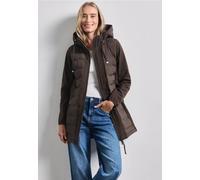 Softshelljacke STREET ONE, Damen, Gr. 38, braun (auburn braun), Jacken Softshelljacke, mit Tunnelzug im Bund zum Taillieren (72170263-38) auburn braun