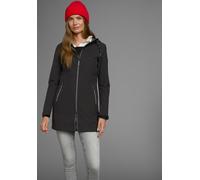 Softshellmantel POLARINO, Damen, Gr. 40, schwarz, Obermaterial: 94% Polyester, 6% Elasthan. Futter: 100% Polyester, ca. Mitte Oberschenkel, Mäntel Softshellmantel, Winddicht, wasserabweisend und atmun