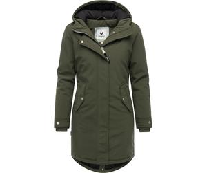 Softshellmantel RAGWEAR "Itiga", Damen, Gr. S (36), grün (olivgrün), Obermaterial: 96% Polyester, 4% Elasthan. Innenfutter: 100% Polyester. Wattierung: 100% Polyester, Basic, tailliert ca. Mitte Obers