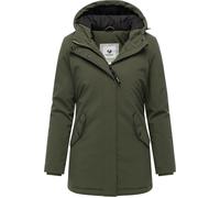 Softshellmantel RAGWEAR "Navanuti", Damen, Gr. XXL (44), olivgrün, Obermaterial: 96% Polyester, 4% Elasthan; Innenfutter: 100% Polyester; Wattierung: 100% Polyester, tailliert Po-bedeckend, hoch gesch