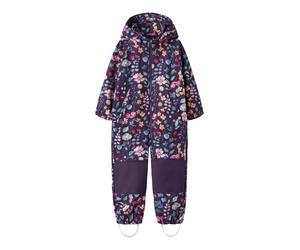 Softshelloverall NAME IT "NMFALFA08 SOFTSHELL SUIT AOP 1FO NOOS", Kinder, Gr. 80, N-Gr, crown jewel aop:botanical meadow, Softshell, Obermaterial: 94% Polyester, 6% Elasthan, bedruckt, elastischer Bun