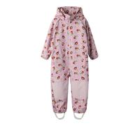 Softshelloverall NAME IT "NMFALFA08 SOFTSHELL SUIT AOP 1FO NOOS", Kinder, Gr. 92, N-Gr, keepsake lila, Softshell, Obermaterial: 94% Polyester, 6% Elasthan, bedruckt, geblümt, elastischer Bund, Overall