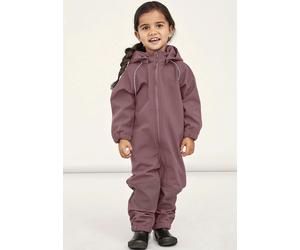 Softshelloverall NAME IT "NMNALFA SOFTSHELL SUIT SOLID FO NOOS", Mädchen, Gr. 98, N-Gr, rosa (wistful mauve), Softshell, Obermaterial: 94% Polyester, 6% Elasthan, unifarben, Overalls (39256145-98) wis