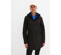 Softshellparka BONPRIX, Damen, Gr. 42, schwarz, Softshell, Aussenseite: 92% Polyester, 8% Elasthan, unifarben, figurumspielend ca. Mitte Oberschenkel, abgesteppte Kante, Jacken, figurbetonter Schnitt,